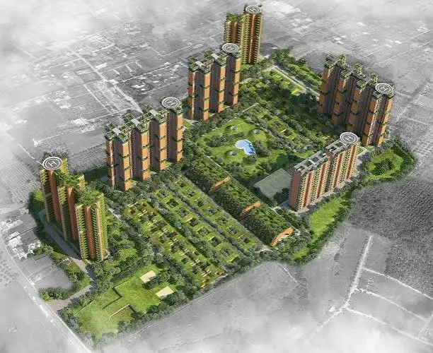 Aerial master plan render, Butterfly of Dreams